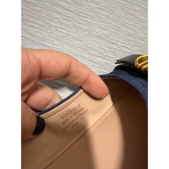 Cole Haan Women's Tova Bow Ballet Style W26822 Navy Suede Like New Size 10.5 - Picture 7 of 7